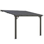 AECOJOY 10’x10′ Adjustable Height Wall Mounted Outdoor Gazebos Pergola image 0