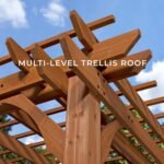 10 Ft. X 14 Ft. Traditional All Cedar Wood Outdoor Patio Pergola Shade Structure image 8